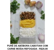 PURÊ DE ABÓBORA CABOTIAN COM CARNE MOÍDA REFOGADA